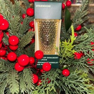 Starbucks Gold Cup keychain Ornament
